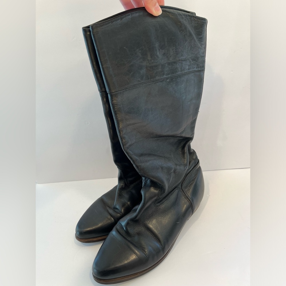 Vintage tall LL BEAN leather women’s boots super warm sz 8.5
